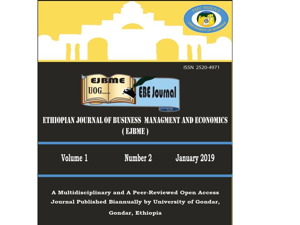 					View Vol. 1 No. 2 (2019): Ethiopian Journal of Business Management and Economics/EJBME/
				