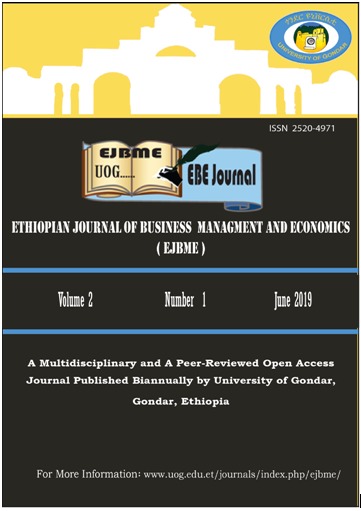 					View Vol. 2 No. 1 (2019): Ethiopian Journal of Business Management and Economics/EJBME
				